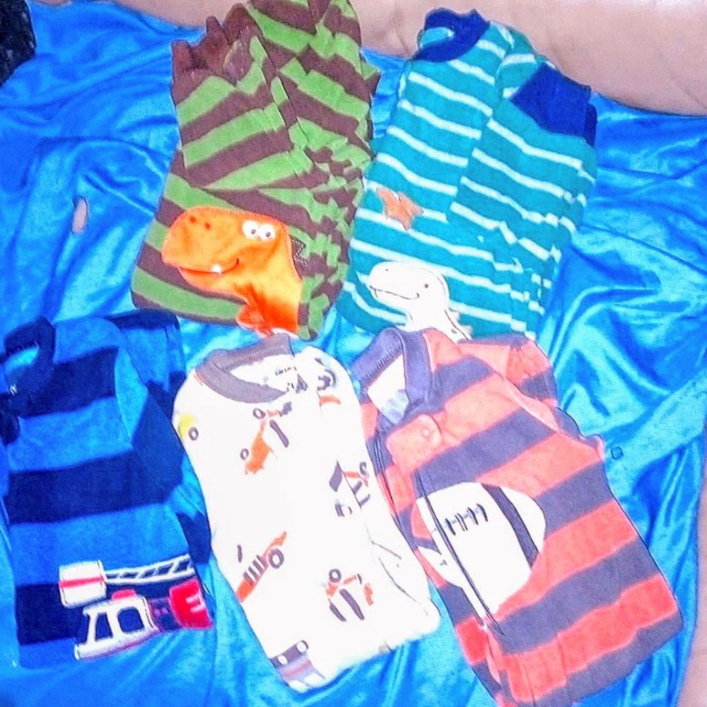 Carter's-5PAIRS PJS- Soft Snug-fit Pajamas multi-designs, patterns UNISEX